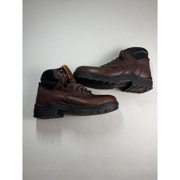 Timberland Pro Men's 6" Titan Alloy Safety Toe Boot Oil Resistant Brown 11.5 - Picture 1 of 8